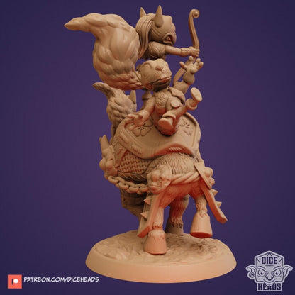 Squirrel Barbarians Riding a Bull - Dice Heads - Zoontalis
