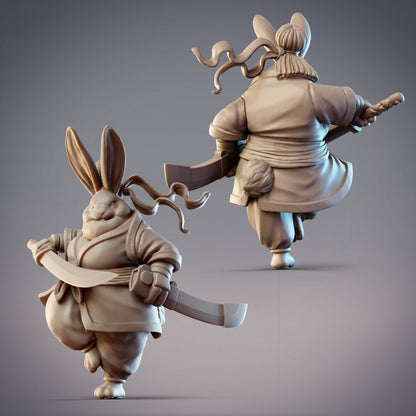 Rabbitfolk Warrior - Indigo Jade, Guanghan Swordswoman