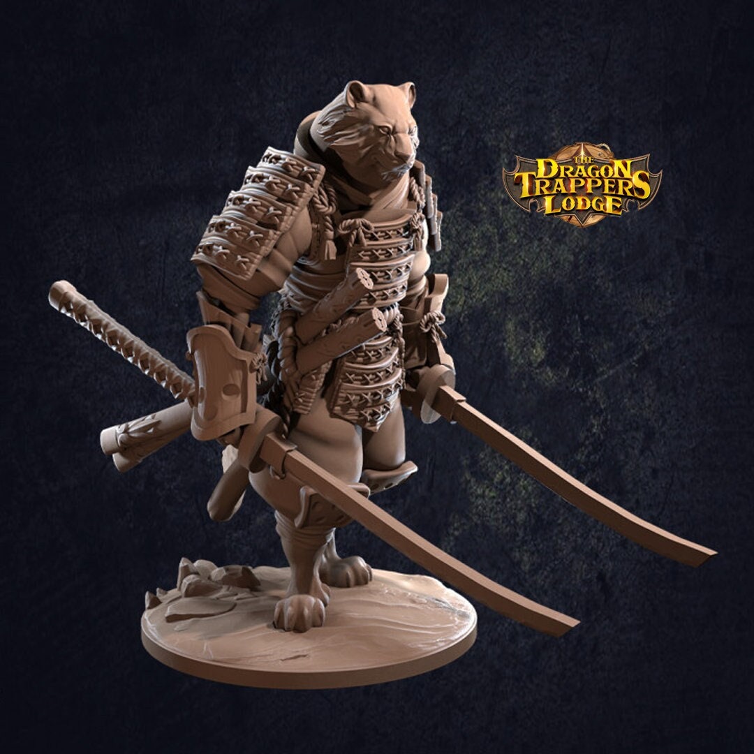 Tengashi Catfolk Samurai - Dragon Trappers Lodge