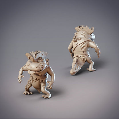 Zombie Amphibians Pirate Crew - Jiro, Goro, and Akumaru, Undead Hanzaki and Hikiga Pirates