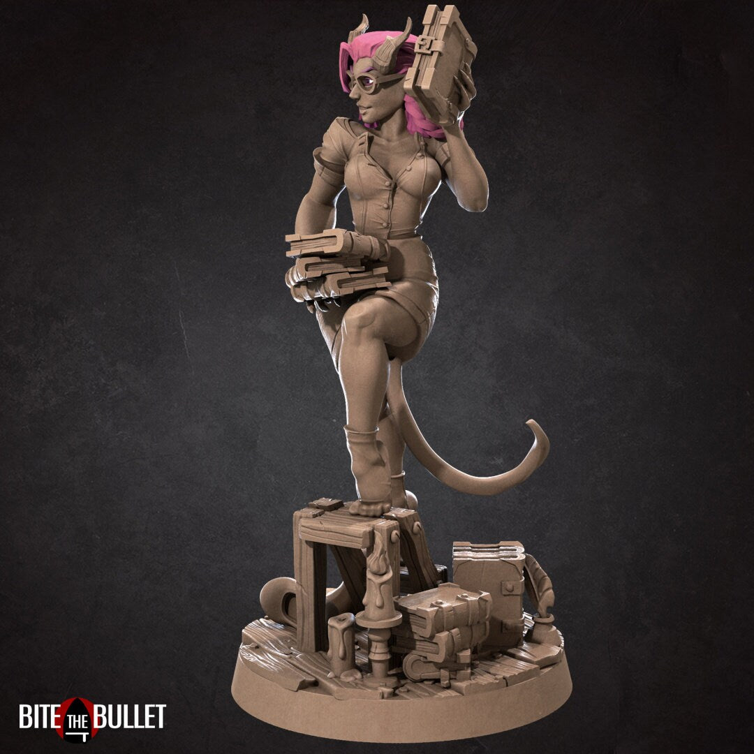 Liz, the Librarian (+ NSFW variants) | Tiefling | Bite the Bullet