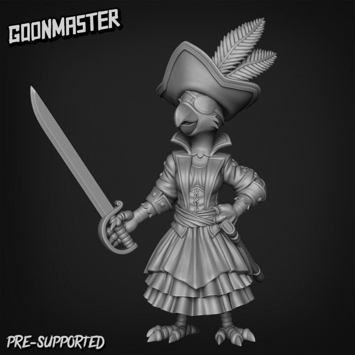 Parrot Pirates in Skirts (4 poses) - Goon Master