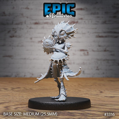 Resin miniature of anthropomorphic flytrap dryad, Version #1 (standing) by Epic Miniatures.