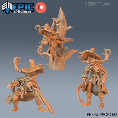 Resin miniatures by Epic Miniatures. Three pumpkin-headed scarecrow options.