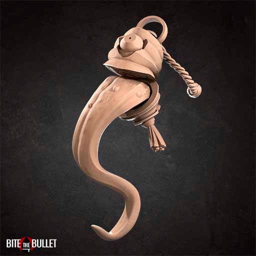 Chōchin-Obake (lantern-shaped yokai with one eye and a long tongue). Resin miniature by Bite the Bullet.