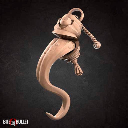 Chōchin-Obake (lantern-shaped yokai with one eye and a long tongue). Resin miniature by Bite the Bullet.