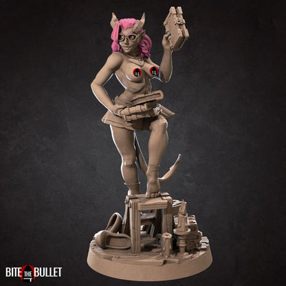 Liz, the Librarian (+ NSFW variants) | Tiefling | Bite the Bullet