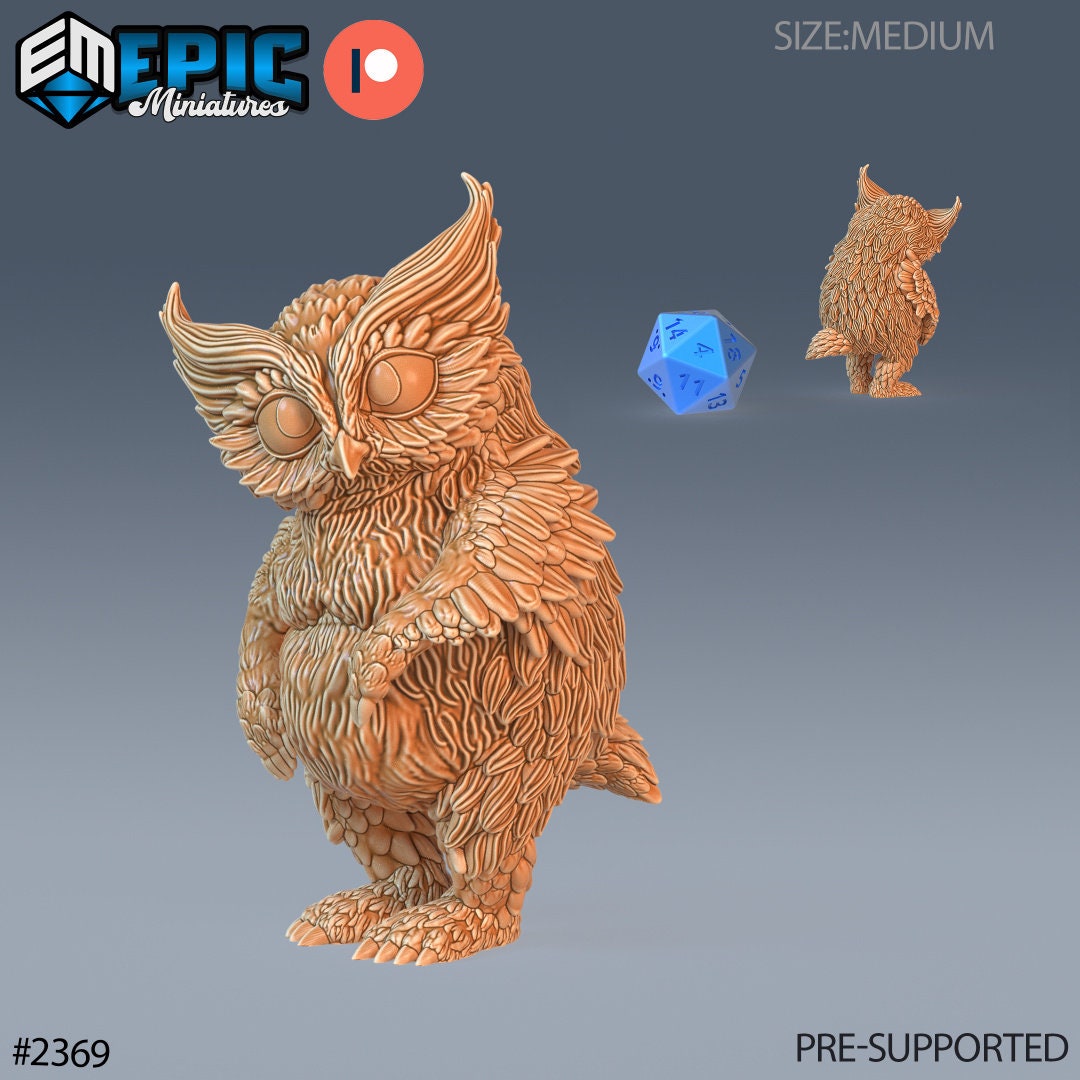 Resin miniatures by Epic Miniatures. Baby owlbear option #3: standing on hind legs.