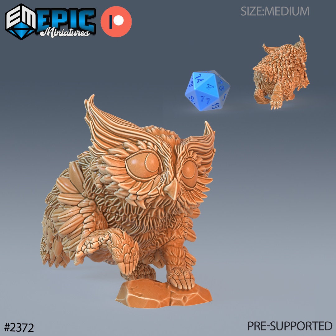Resin miniatures by Epic Miniatures. Baby owlbear option #2: walking on all four paws.