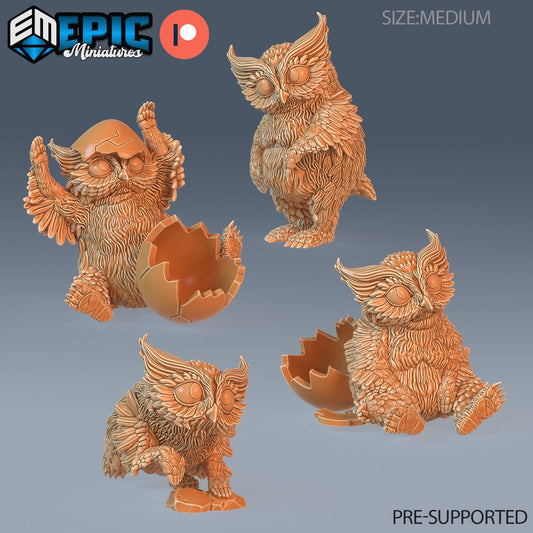 Resin miniatures by Epic Miniatures. Three baby owlbear options.
