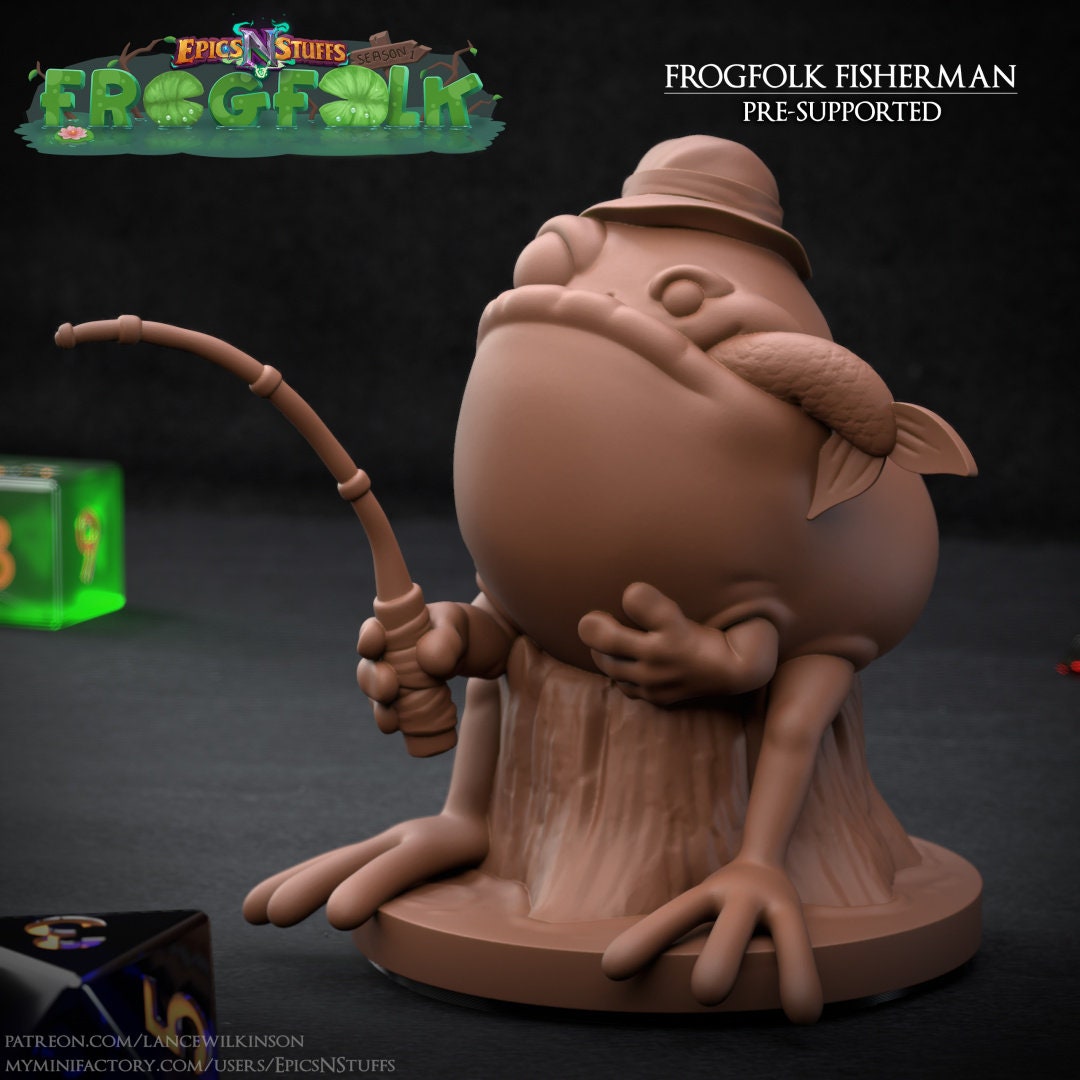 Frogfolk Fisherman | Epics'N'Stuffs | Frog Going Fishing