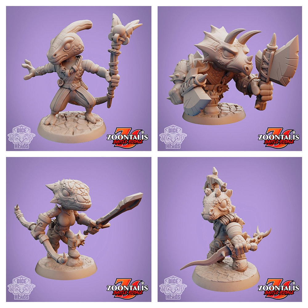 Dino Guild 1 (Herbivores) - Dice Heads - Zoontalis