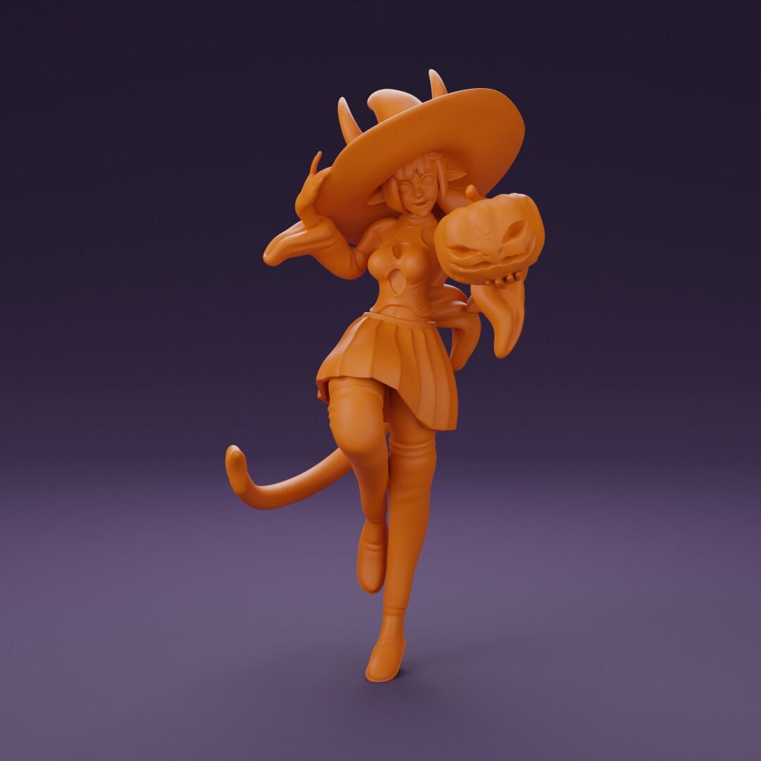 Plum, Pumpkin Spice Tiefling Witch | Lavender Devilry