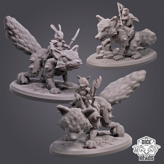 Fox Mounts (3 versions) | Dice Heads
