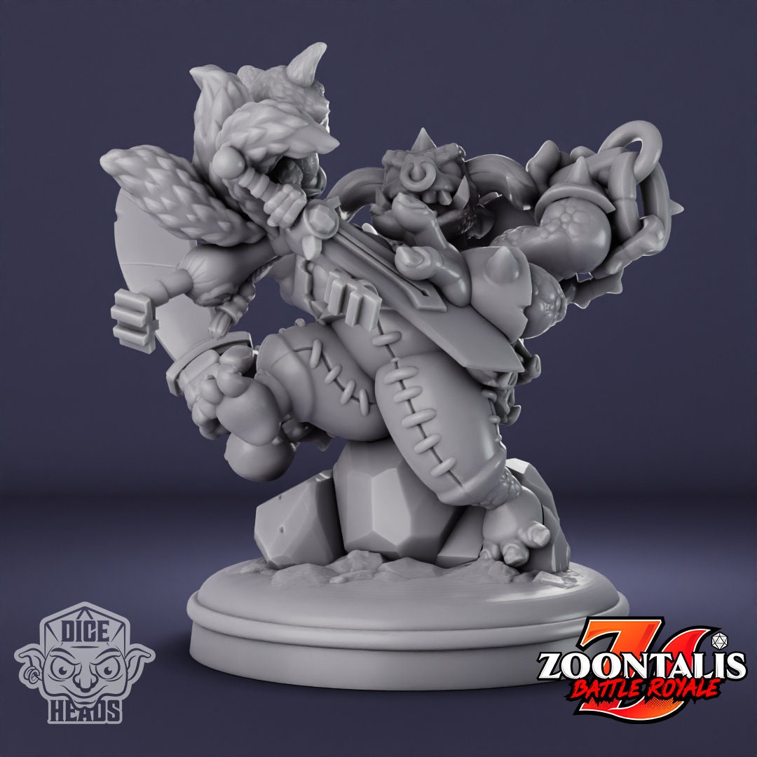 Kitsune vs Tuskor Epic Diorama | Dice Heads | Zoontalis