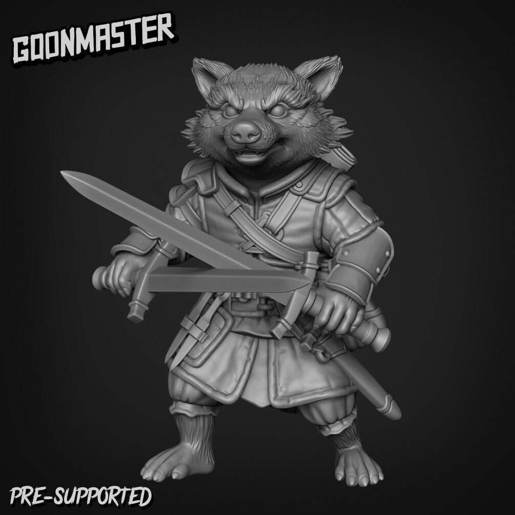 Roguish Raccoon (8 poses, 1 rude) | Goon Master