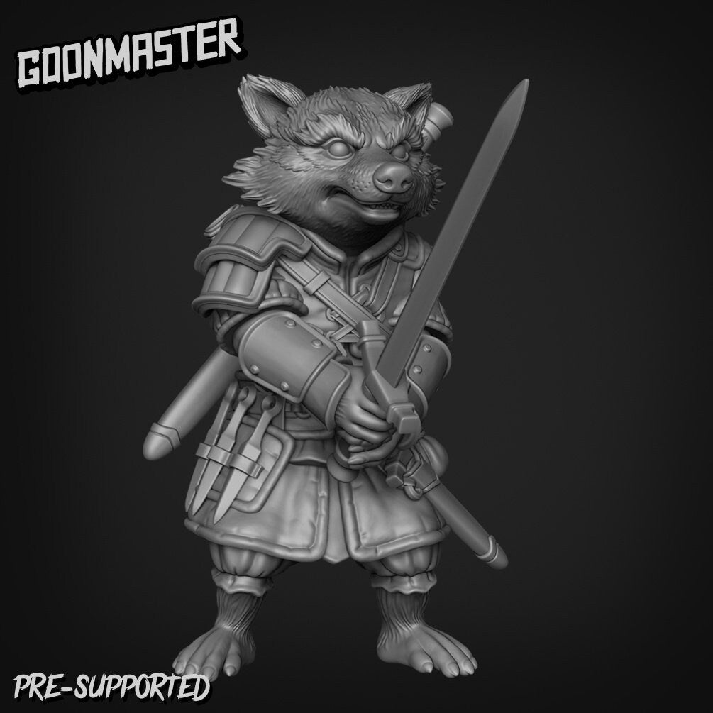 Roguish Raccoon (8 poses, 1 rude) | Goon Master