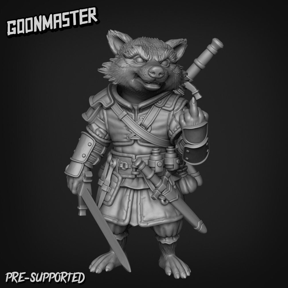 Roguish Raccoon (8 poses, 1 rude) | Goon Master