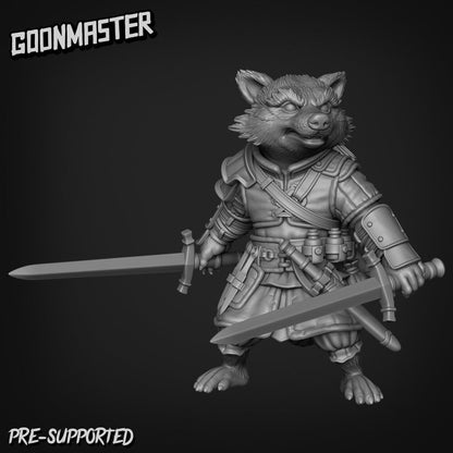Roguish Raccoon (8 poses, 1 rude) | Goon Master
