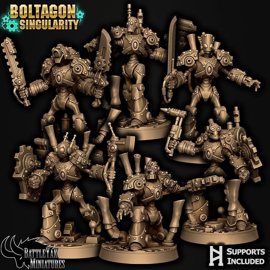 Auton Advocators | Boltagon Singularity | One Page Rules Compatible | Battle Yak Miniatures