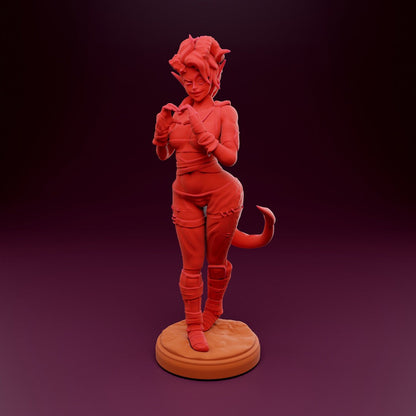 Carla, Fiery Hot Hearted Tiefling Barbarian (NSFW variant) | Lavender Devilry