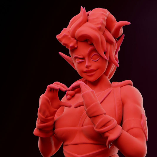 Carla, Fiery Hot Hearted Tiefling Barbarian (NSFW variant) | Lavender Devilry