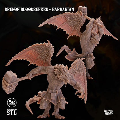 Drekon Bloodseeker - Barbarian | Arcane Minis