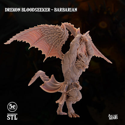Drekon Bloodseeker - Barbarian | Arcane Minis