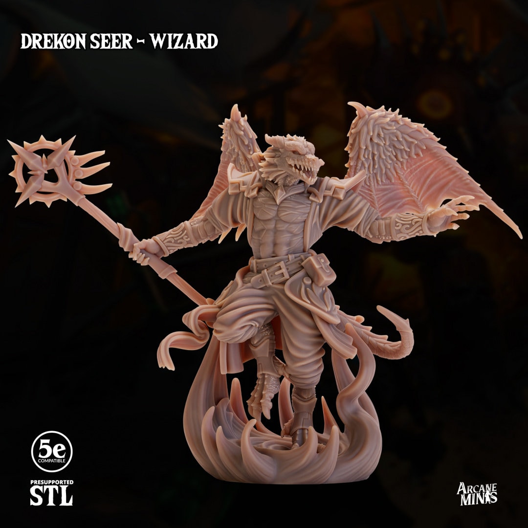 Drekon Seer - Wizard | Arcane Minis