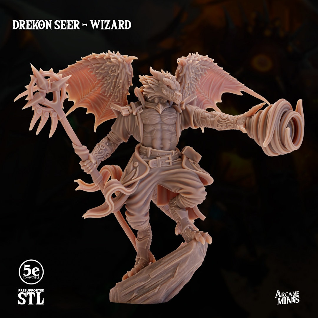 Drekon Seer - Wizard | Arcane Minis