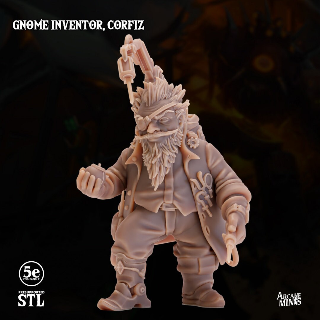 Gnome Inventor - Corfizz | Arcane Minis