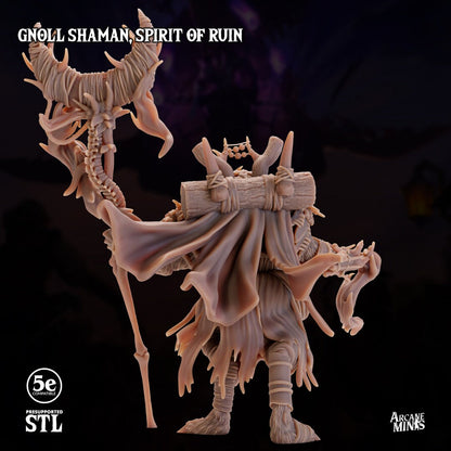 Gnoll Shaman - Spirit of Ruin | Arcane Minis