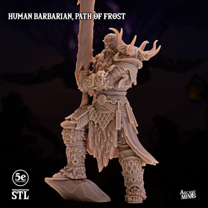 Human Barbarian, Male - Path of Frost | Arcane Minis