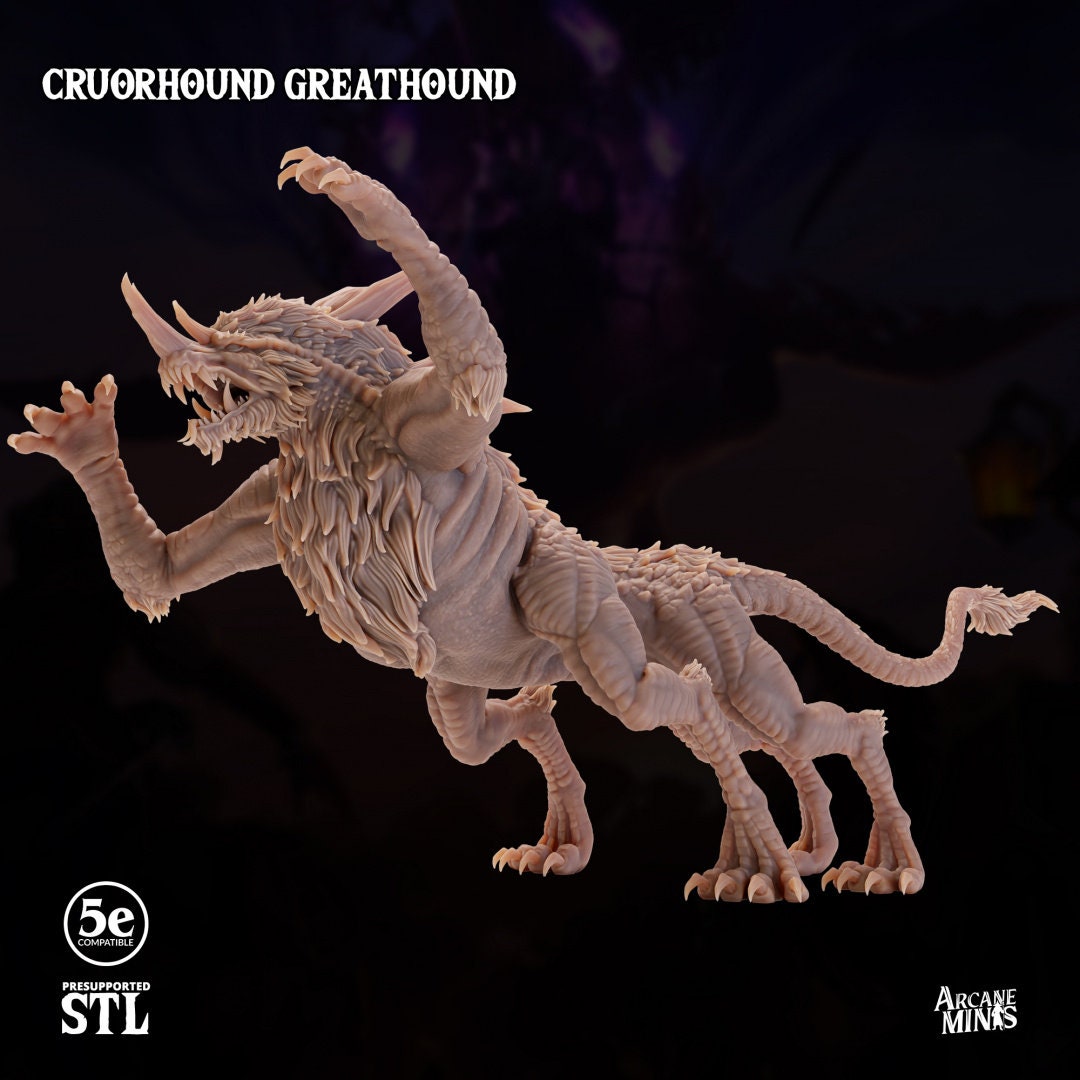 Greathorn Cruorhound | Arcane Minis