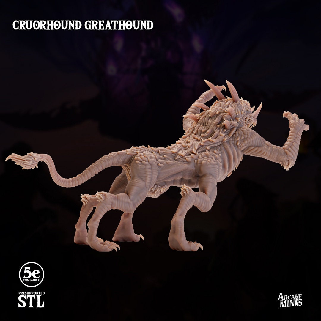 Greathorn Cruorhound | Arcane Minis