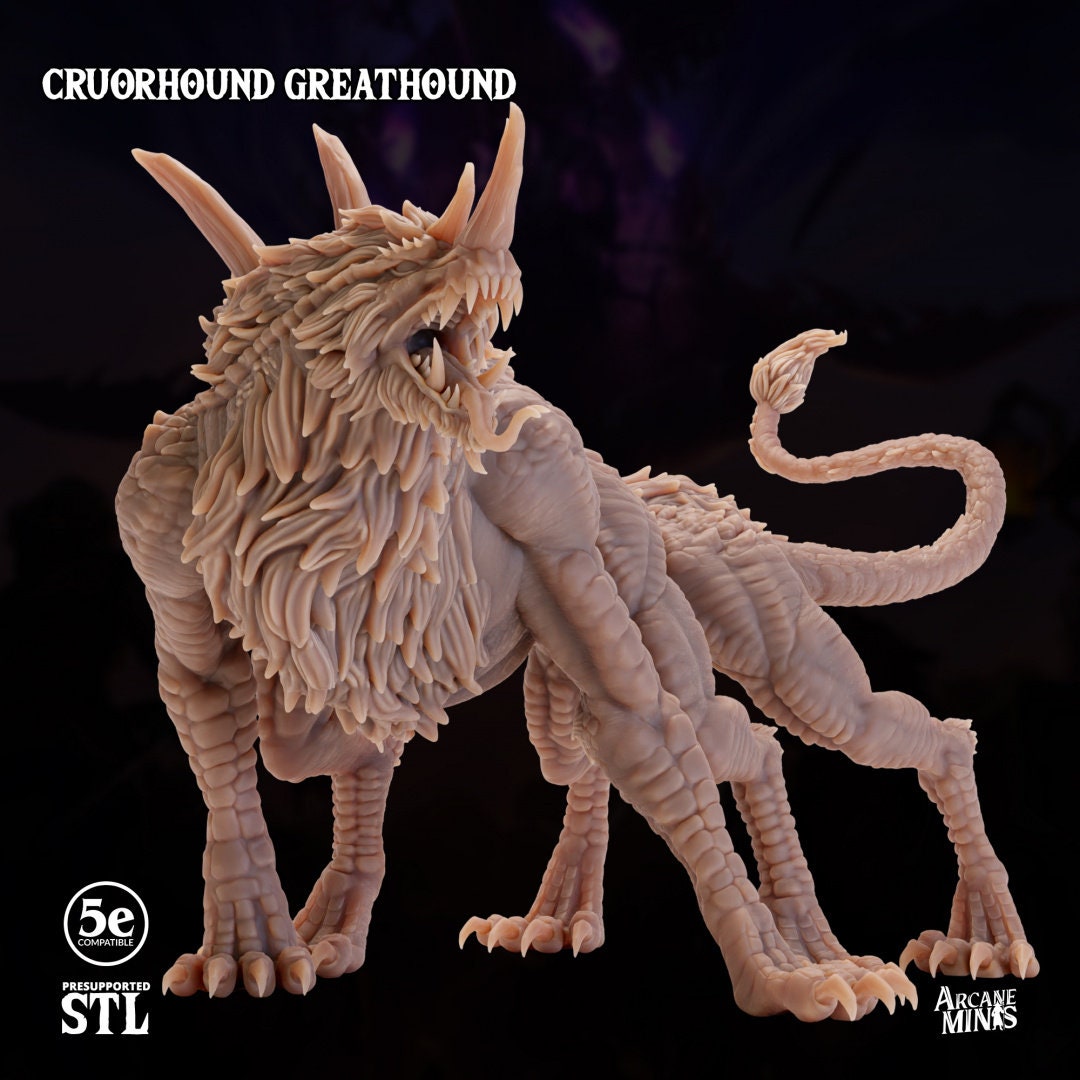 Greathorn Cruorhound | Arcane Minis