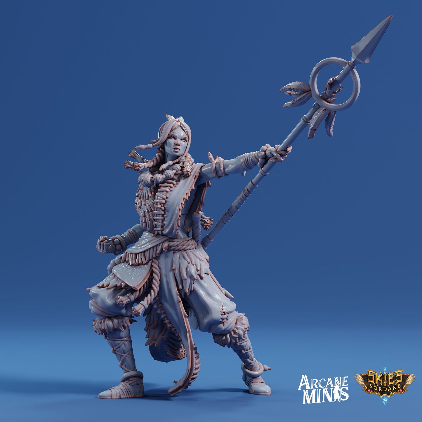 Human Monk, Female | Arcane Minis