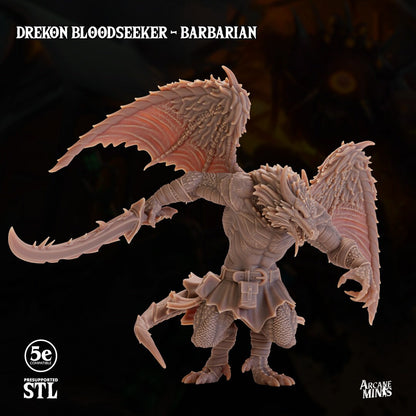 Drekon Bloodseeker - Barbarian | Arcane Minis