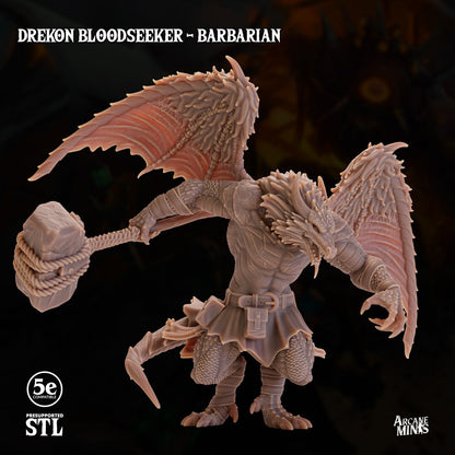 Drekon Bloodseeker - Barbarian | Arcane Minis