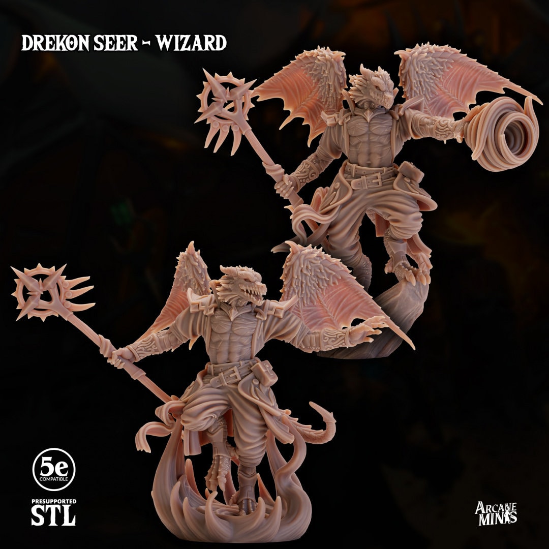 Drekon Seer - Wizard | Arcane Minis