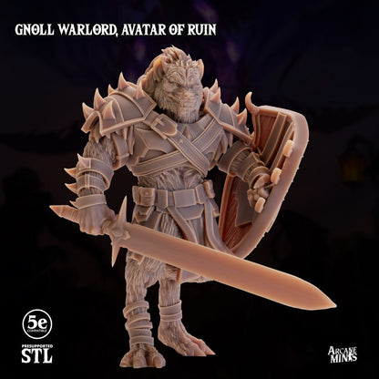 Gnoll Warlord - Avatar of Ruin | Arcane Minis