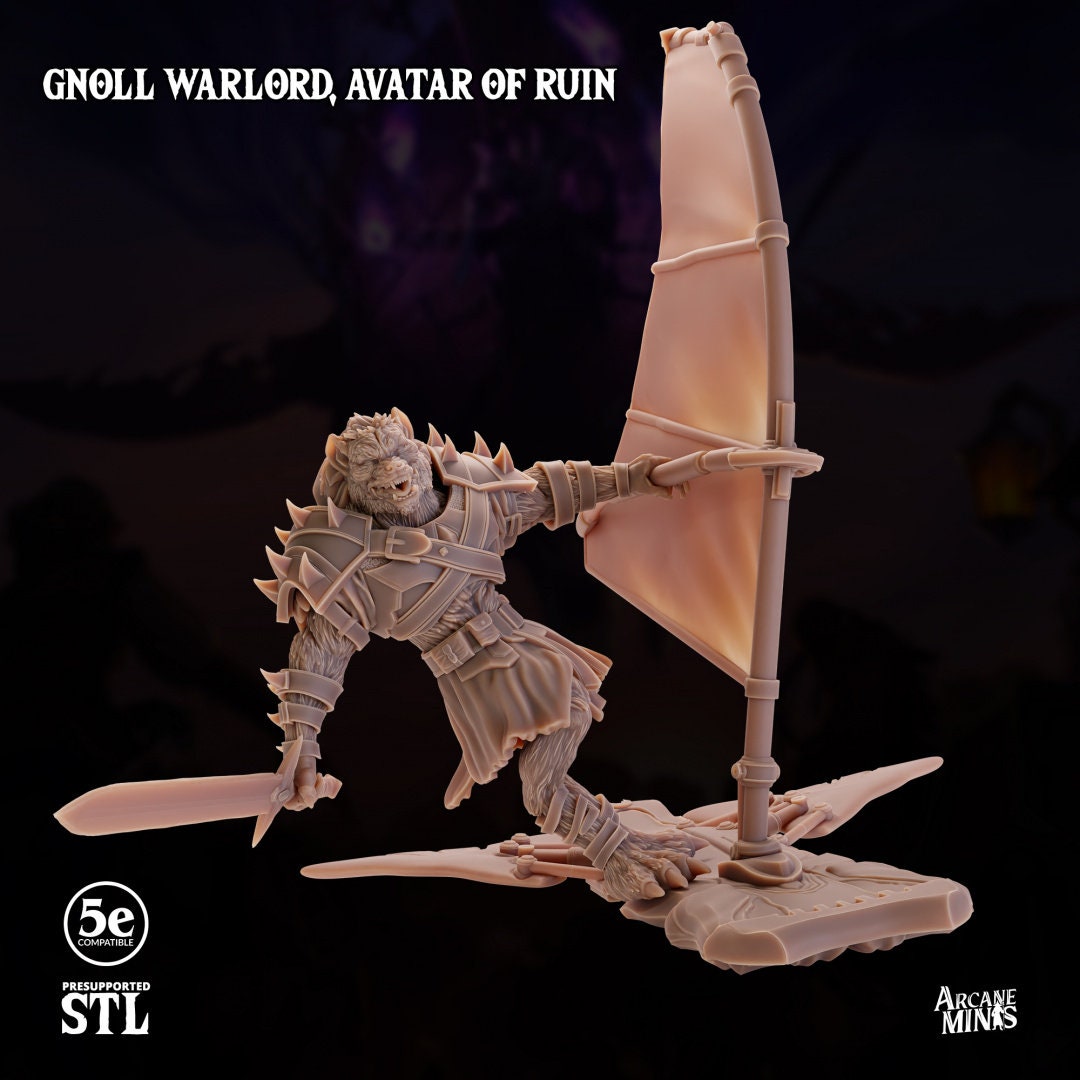 Gnoll Warlord - Avatar of Ruin | Arcane Minis