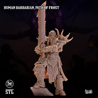 Human Barbarian, Male - Path of Frost | Arcane Minis