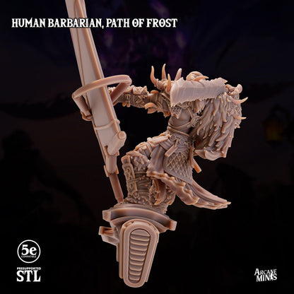 Human Barbarian, Male - Path of Frost | Arcane Minis