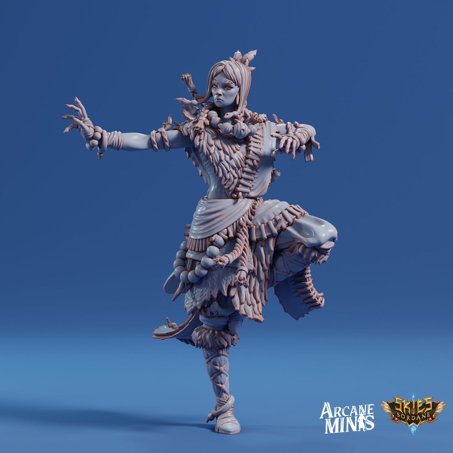 Human Monk, Female | Arcane Minis