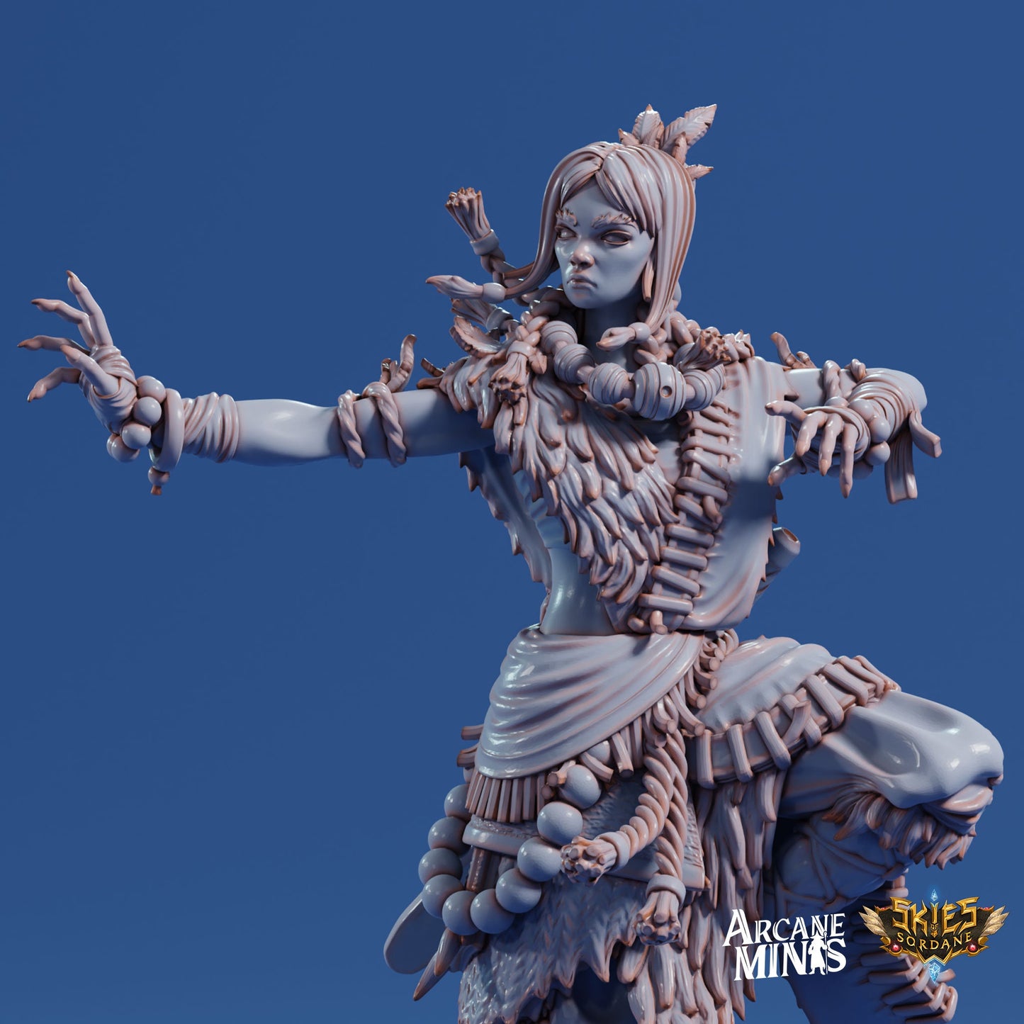 Human Monk, Female | Arcane Minis